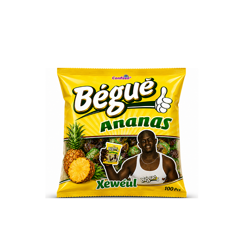 Bonbon Bégué —  Ananas ou Gingembre Sachet 100 pièces